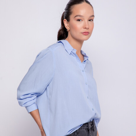 CAMISA MORGANA Celeste Grisáceo