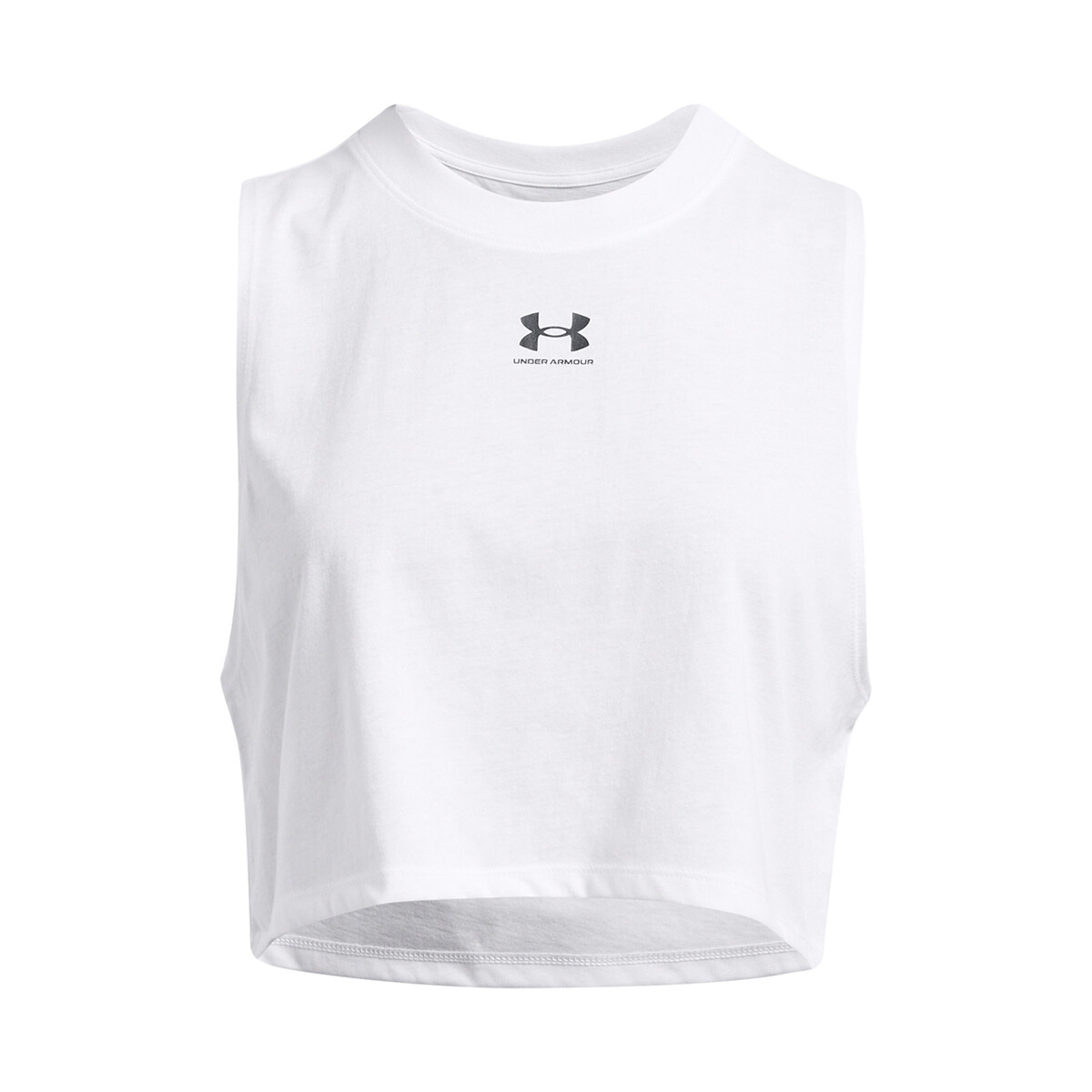 Musculosa Under Armour W Cropped Logo Tank - BLANCO 