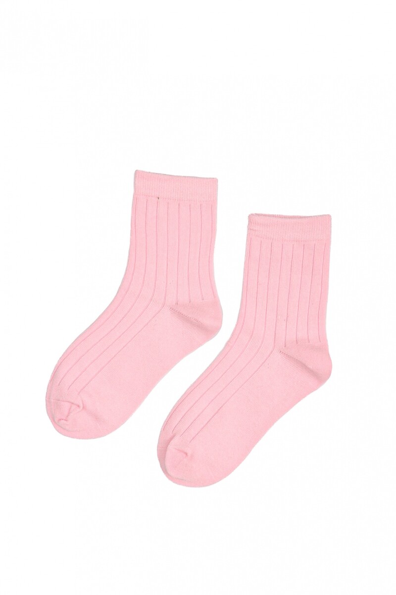 Medias Kids Rib Lisas - Rosa Blush 