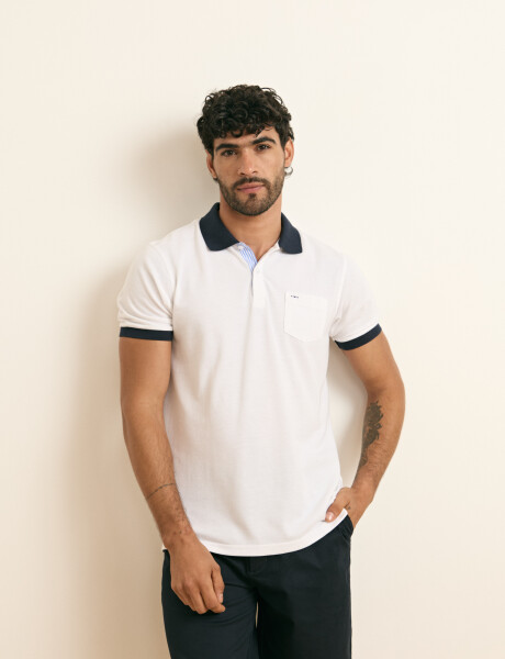 520753 REMERA HARRINGTON LABEL Blanco