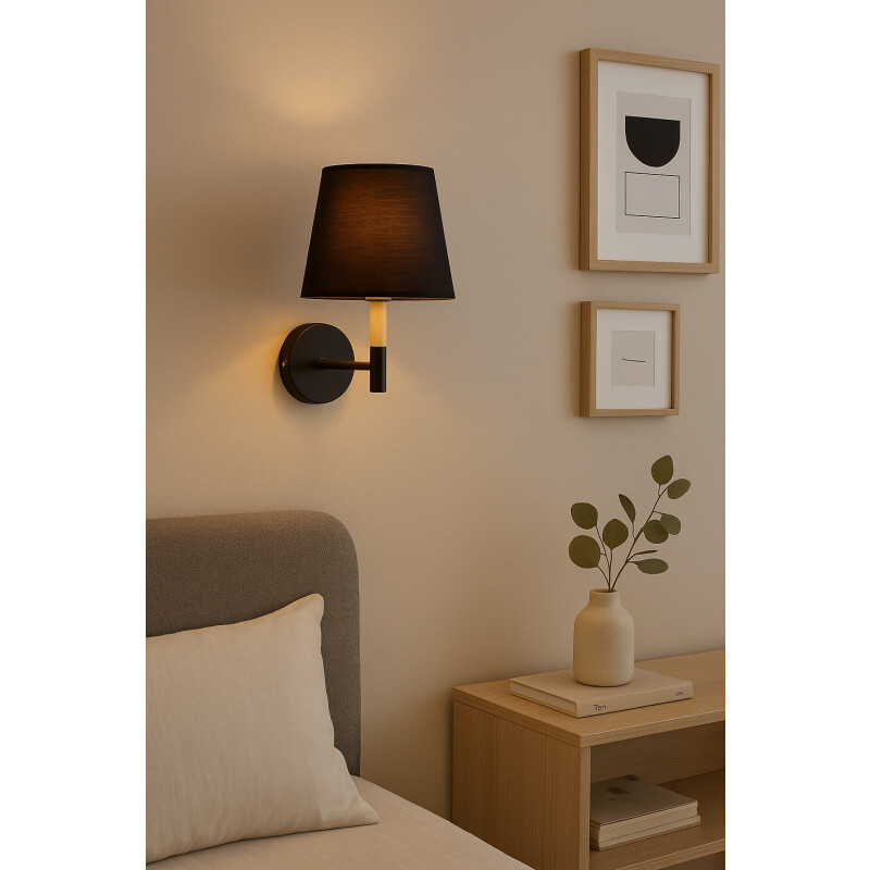 Aplique De Pared Colgante Túnez Negro Negro