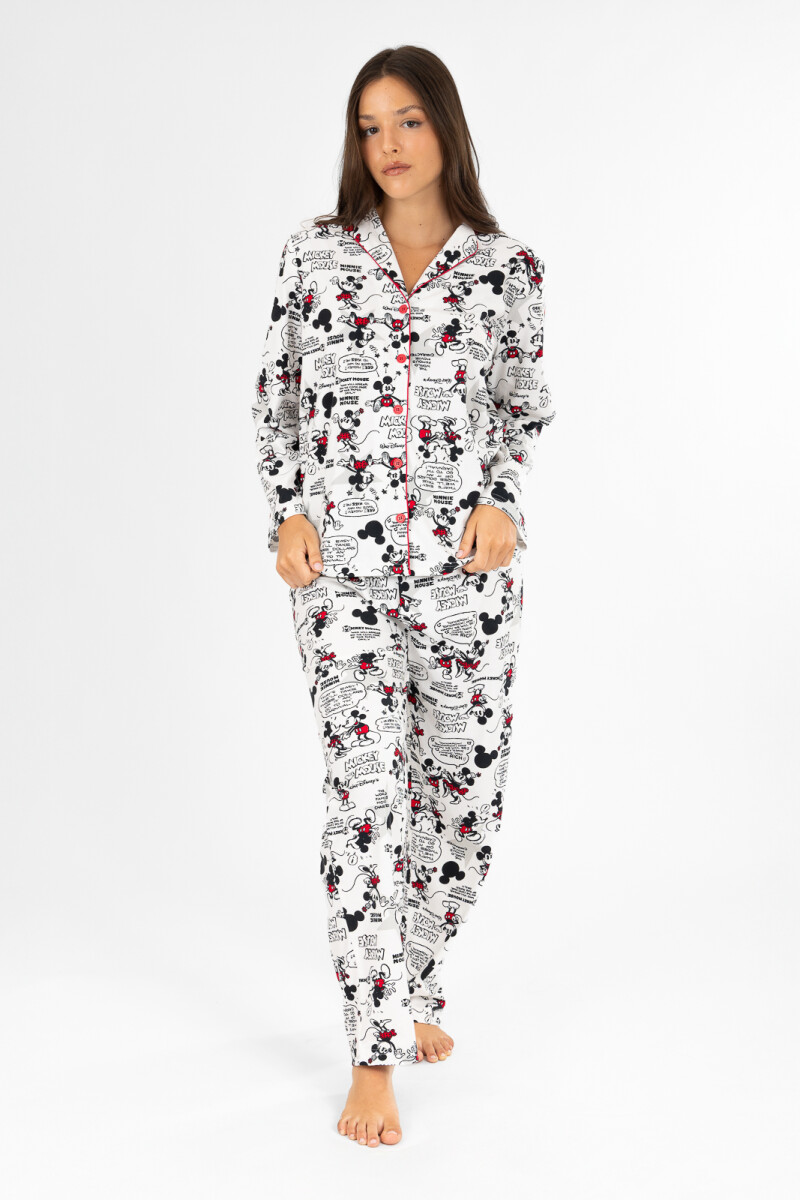 Pijama americano mickey Blanco