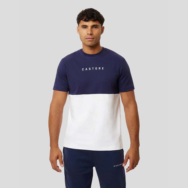 Colourblock Recovery Tee - Hombre Peacoat