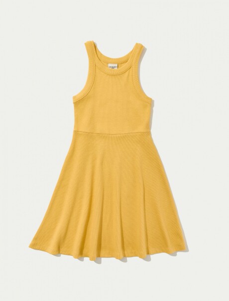 VESTIDO INFANTIL CORTO SIN MANGAS AMARILLO
