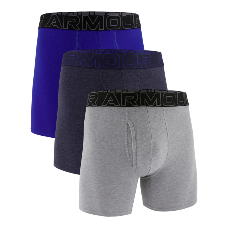 UA PERFORMANCE COTTON - SOLID 6 IN 3PK - BLU BLU-410