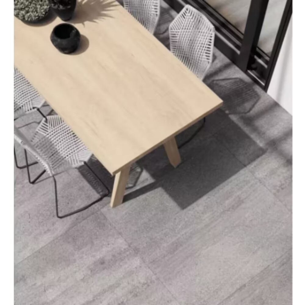 Porcelanato Basaltina Acero Externo 94x94 cm Mate Antideslizante y Rectificado Porcelanato Basaltina Acero Externo 94x94 Cm Mate Antideslizante Y Rectificado