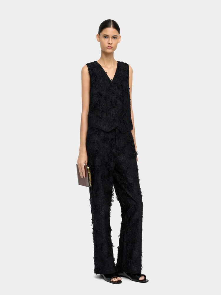 Chaleco Jacquard negro