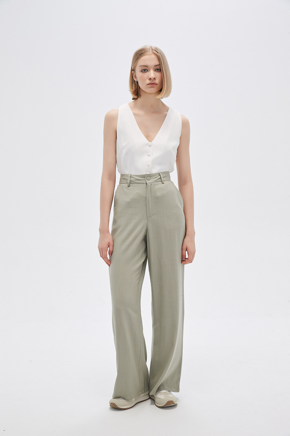 Pantalon Altova Verde Grisaceo