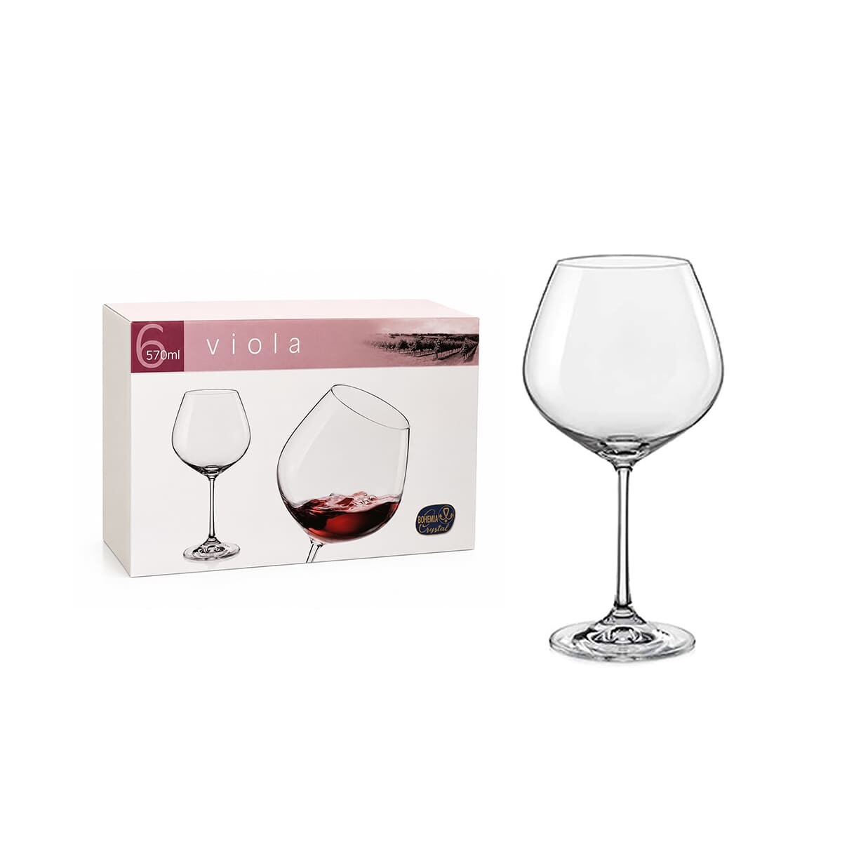 Set copas Viola 570 ml x6 BOHEMIA 