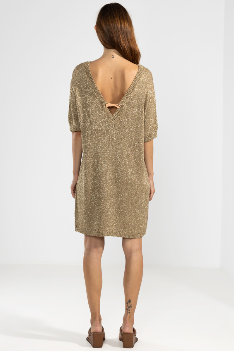LARA KNIT DRESS Dorado