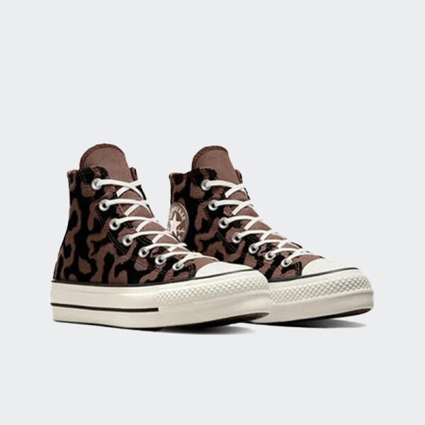 Championes Converse Chuck Taylor Lift Platform Leopard Remix Marrón