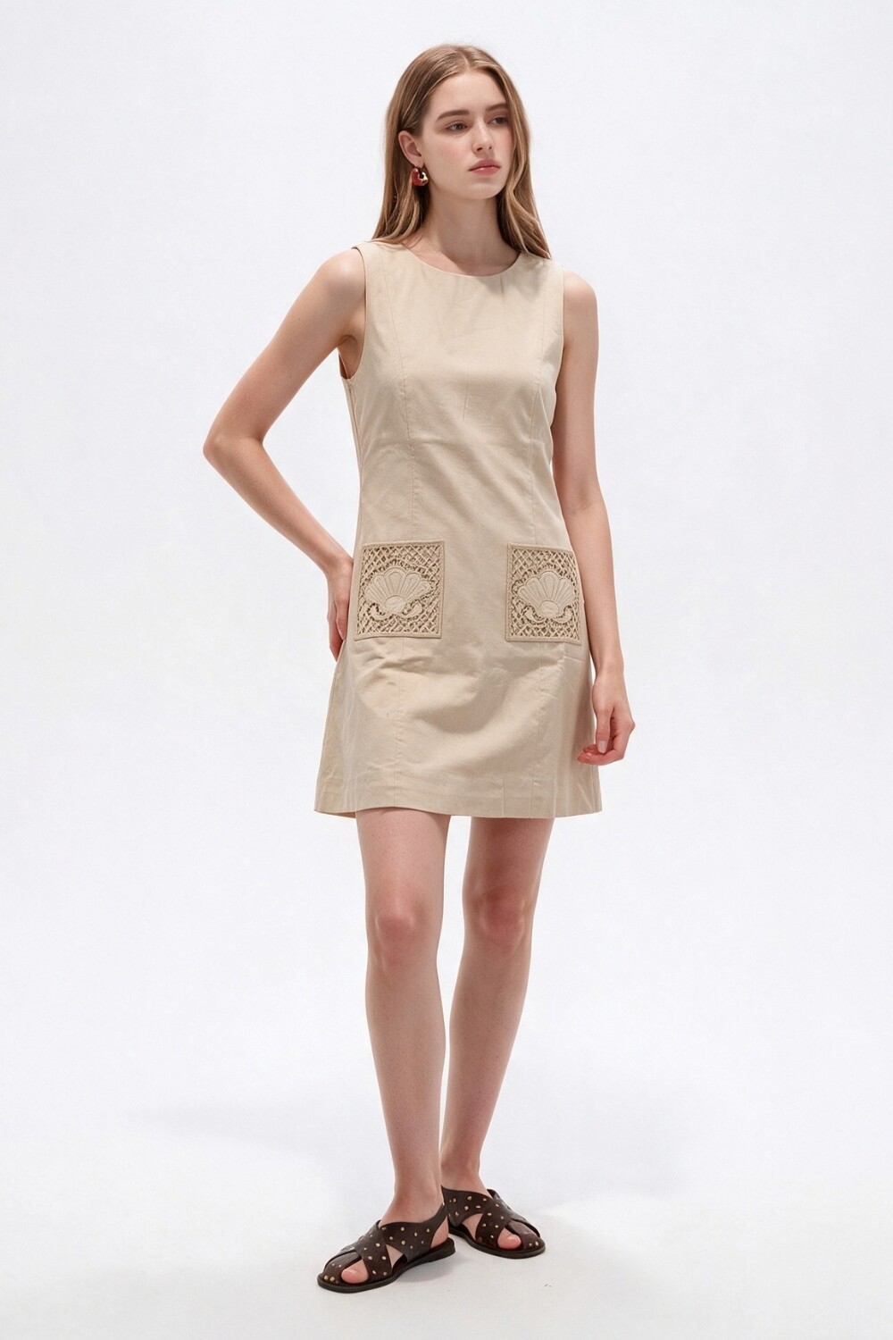Vestido Noral Beige Claro