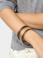 Pulseras Rígidas Entrelazadas bicolor