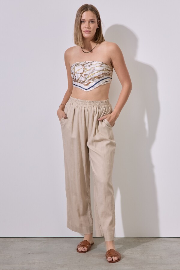 Pantalon Lino KHAKI