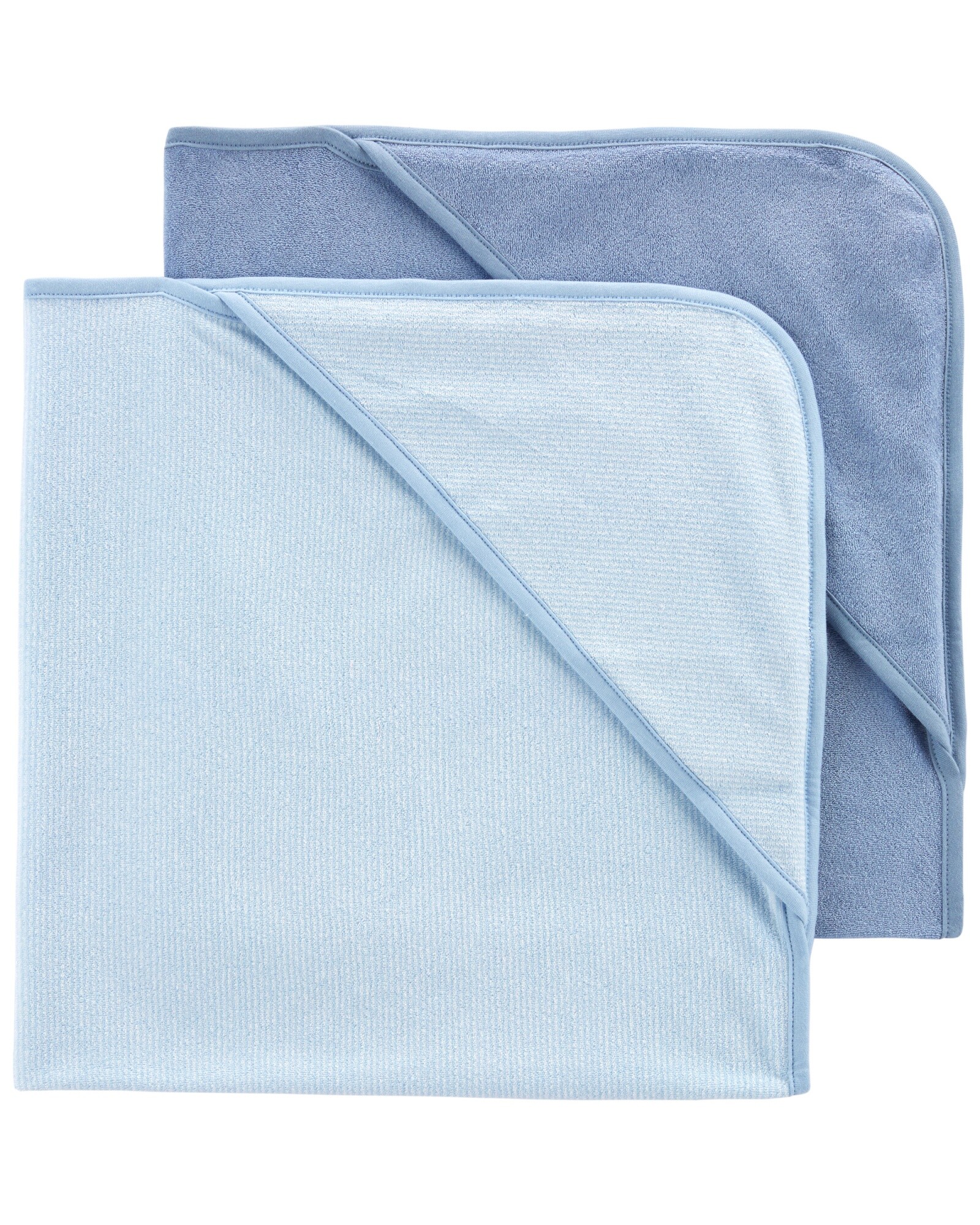 Pack dos toallas de algodón, azules Sin color