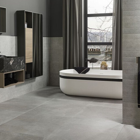 PORCELANATO PARA PISO Y PARED EN GRIS PORCELANOSA MEDIDA 120X120 MATE CON TEXTURA GAMAS DE GRIS