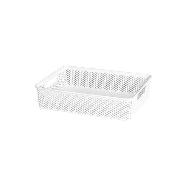 CESTO ORGANIZADOR LINEA BLANCO 23X16X6 CM. BLANCO