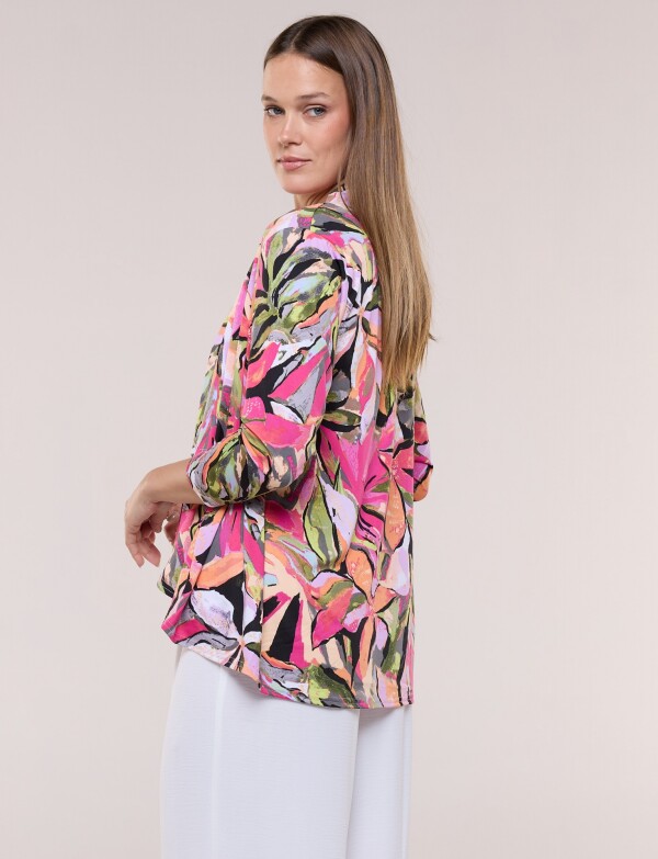 Cardigan Print MULTI/FUCSIA