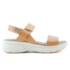 Sandalias Country Tira Ancha Con Velcro de Mujer - 24202 Marron-naranja