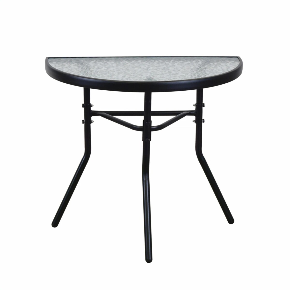 Mesa De Jardín De Vidrio Templado Esmerilado RUSTICO SC-090 - Negro 