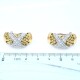 Caravanas clips combinadas en oro 18k con brillantes Caravanas clips combinadas en oro 18k con brillantes