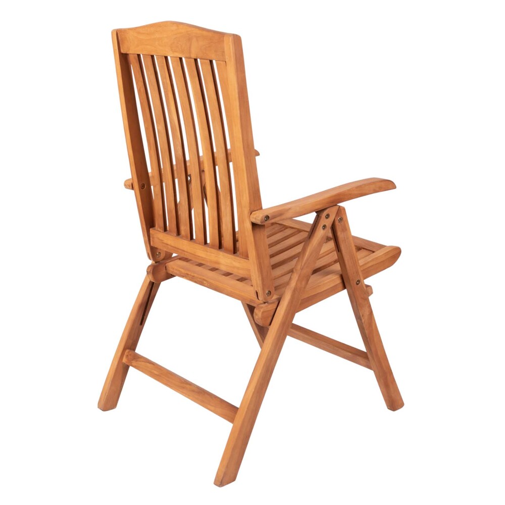 SILLA RECLINABLE EXTERIOR MADERA-DE-TECA NATURAL-BEIGE TOBA