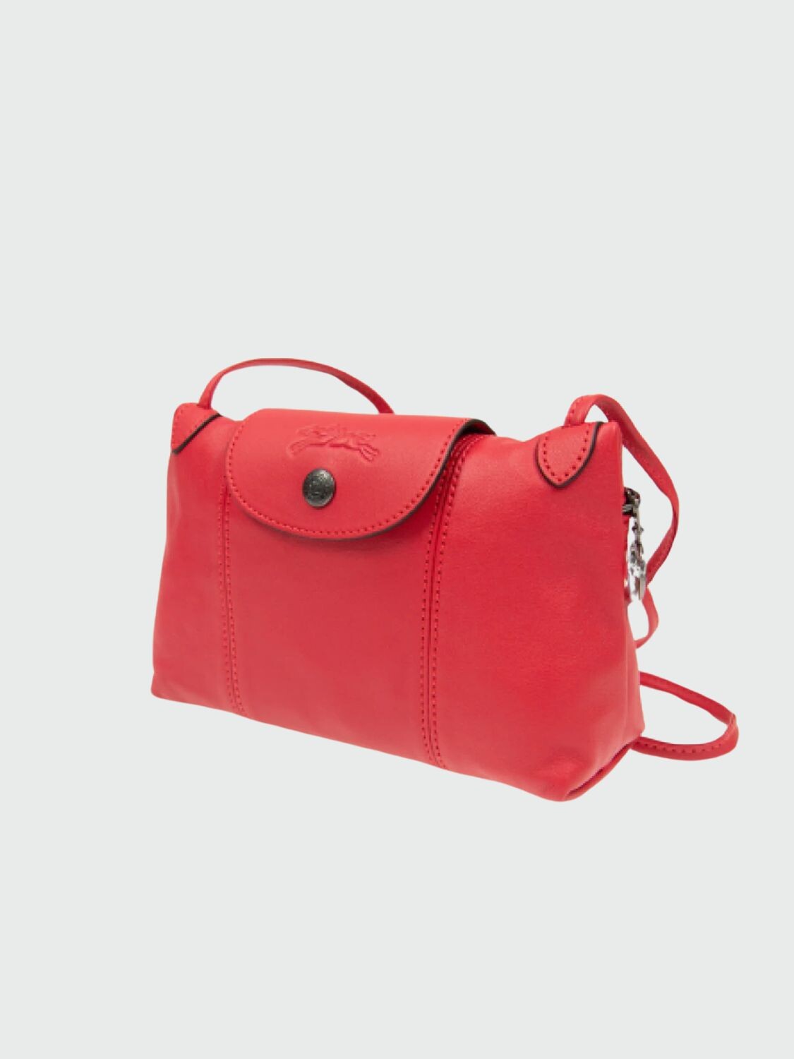Longchamp -Cartera pequeña de cuero, Le pliage Cuir Naranja