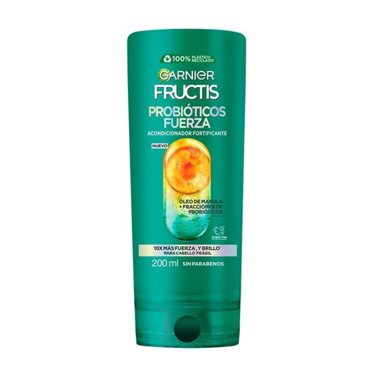 Garnier Fructis Probióticos Fuerza Acondicionador 200 ml | Fortalece y Protege el Cabello Frágil 