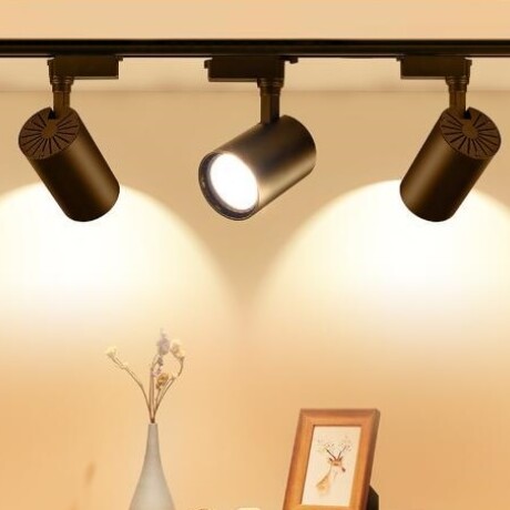 Spot de riel tracklight led 30w Luz Fría 6000K, 2 vías Negro
