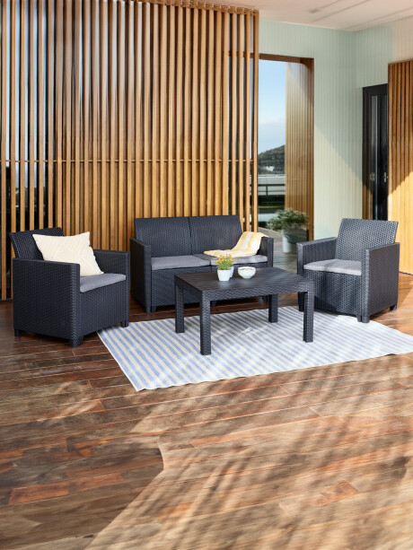 Set jardín MOLDE 4 plazas gris Set jardín MOLDE 4 plazas gris