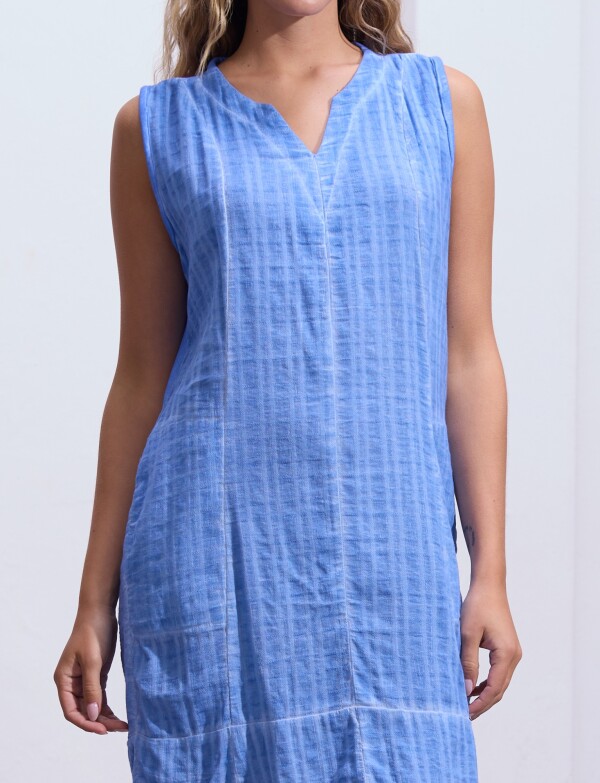 Vestido Solid CELESTE OSCURO
