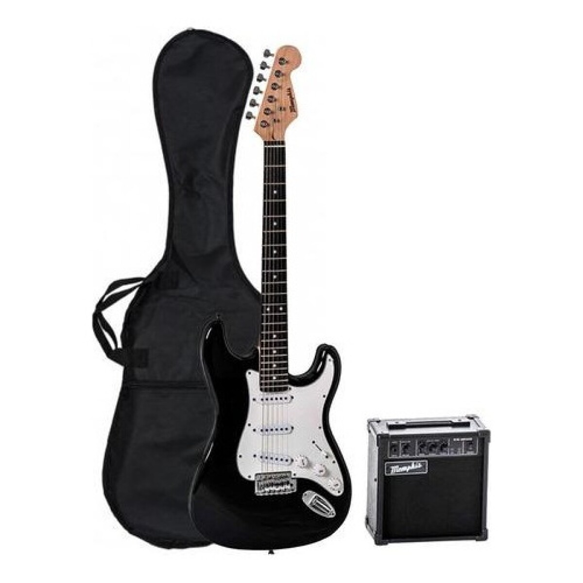 Guitarra eléctrica Freeman + amplificador 10W + accesorios - Ambidiestro 