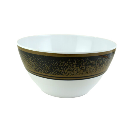 BOWL MELAMINA ENSALADA LINEA DORADA 24.4X12.6CM 290G BOWL MELAMINA ENSALADA LINEA DORADA 24.4X12.6CM 290G