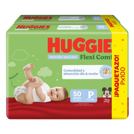 Pack Huggies Pañales Flexi Comfort P 50 Unidades + Toallitas Húmedas Puro y Natural 80 Unidades Pack Huggies Pañales Flexi Comfort P 50 Unidades + Toallitas Húmedas Puro y Natural 80 Unidades