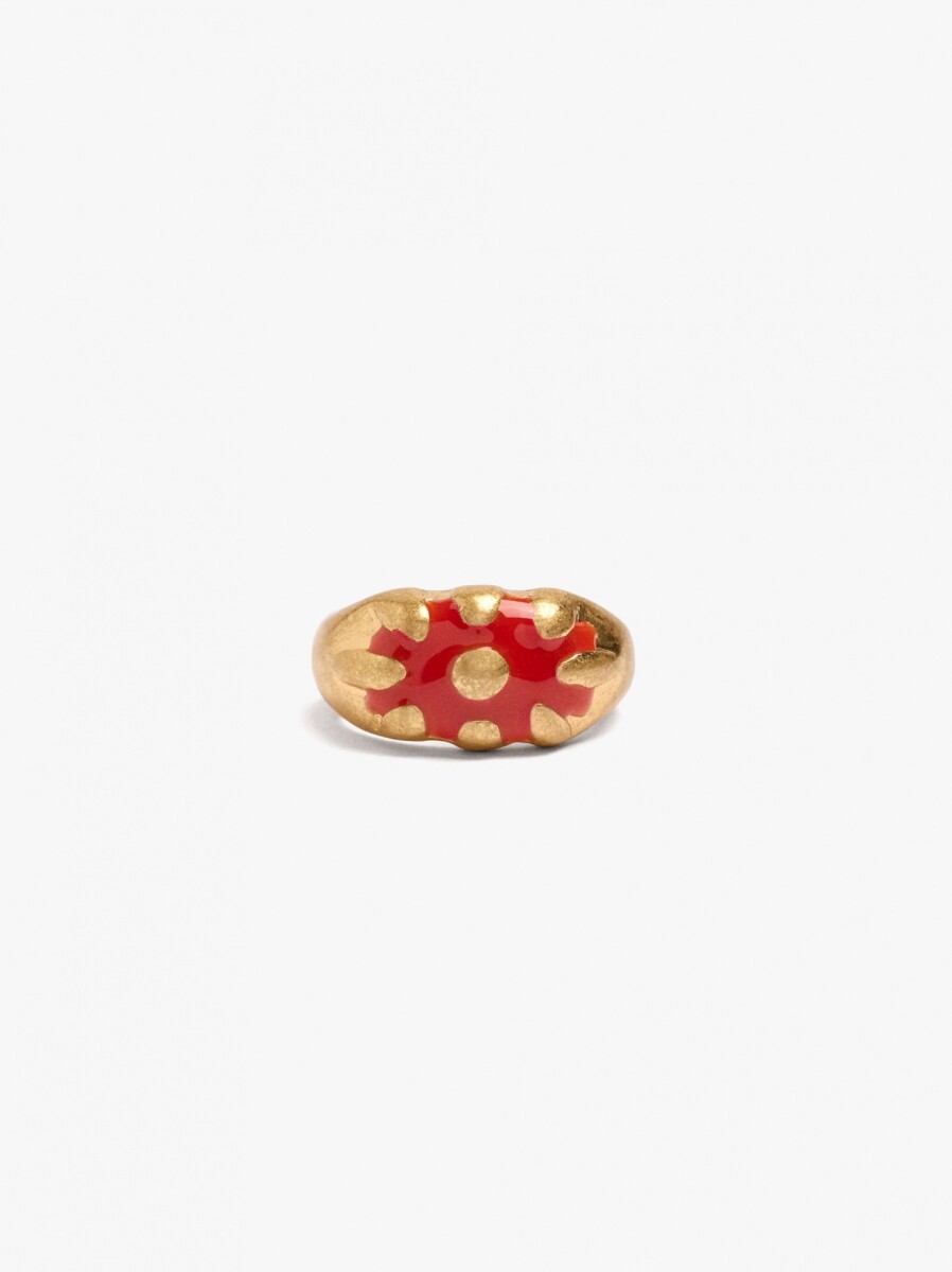 Anillo Con Detalle De Color - rosa 