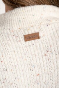 Sweater Texturado Cierre Beige Melange