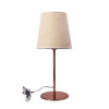 LAMPARA D/MESA BASE COBRE PANTALLA ARPILLERA LAMPARA D/MESA BASE COBRE PANTALLA ARPILLERA