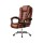 Silla Ejecutiva en cuero Lumax Modelo Miles con Apoyapies y 7 Puntos de Masaje Marrón