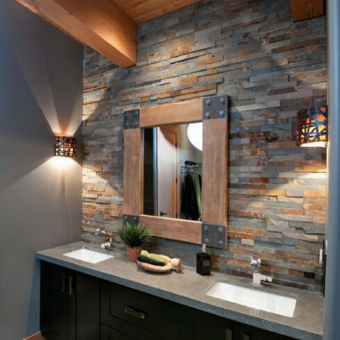 PIEDRA NATURAL ARDOSIA PARA PARED 15X55 GAMAS DE MARRON