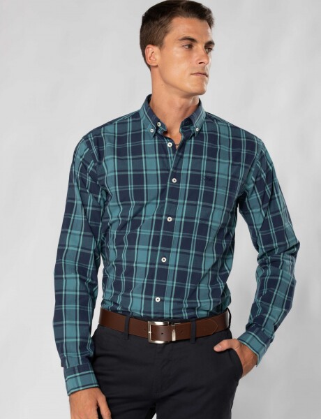 CAMISA A CUADROS Verde