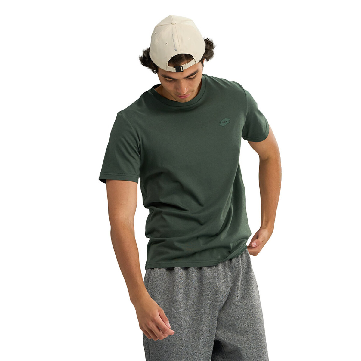 Lotto Remera Manga Corta ARIA de Hombre - Oliva - Oliva 