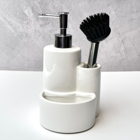 Dispensador Jabonera Para Cocina con Porta Cepillos Dispensador Jabonera Para Cocina con Porta Cepillos