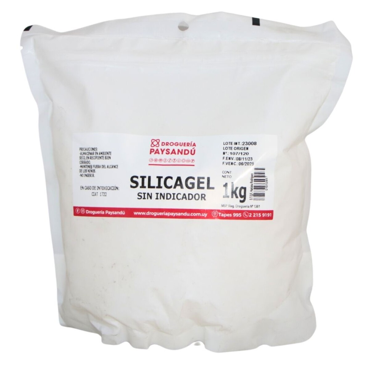 Silicagel Perlas Absorbente sin Indicador - 1 Kg 