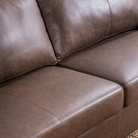 Sillón Cuero Deeni 3 Cuerpos Chocolate U