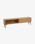 Mueble TV Lenon 200 x 57 cm de madera maciza y chapa de roble