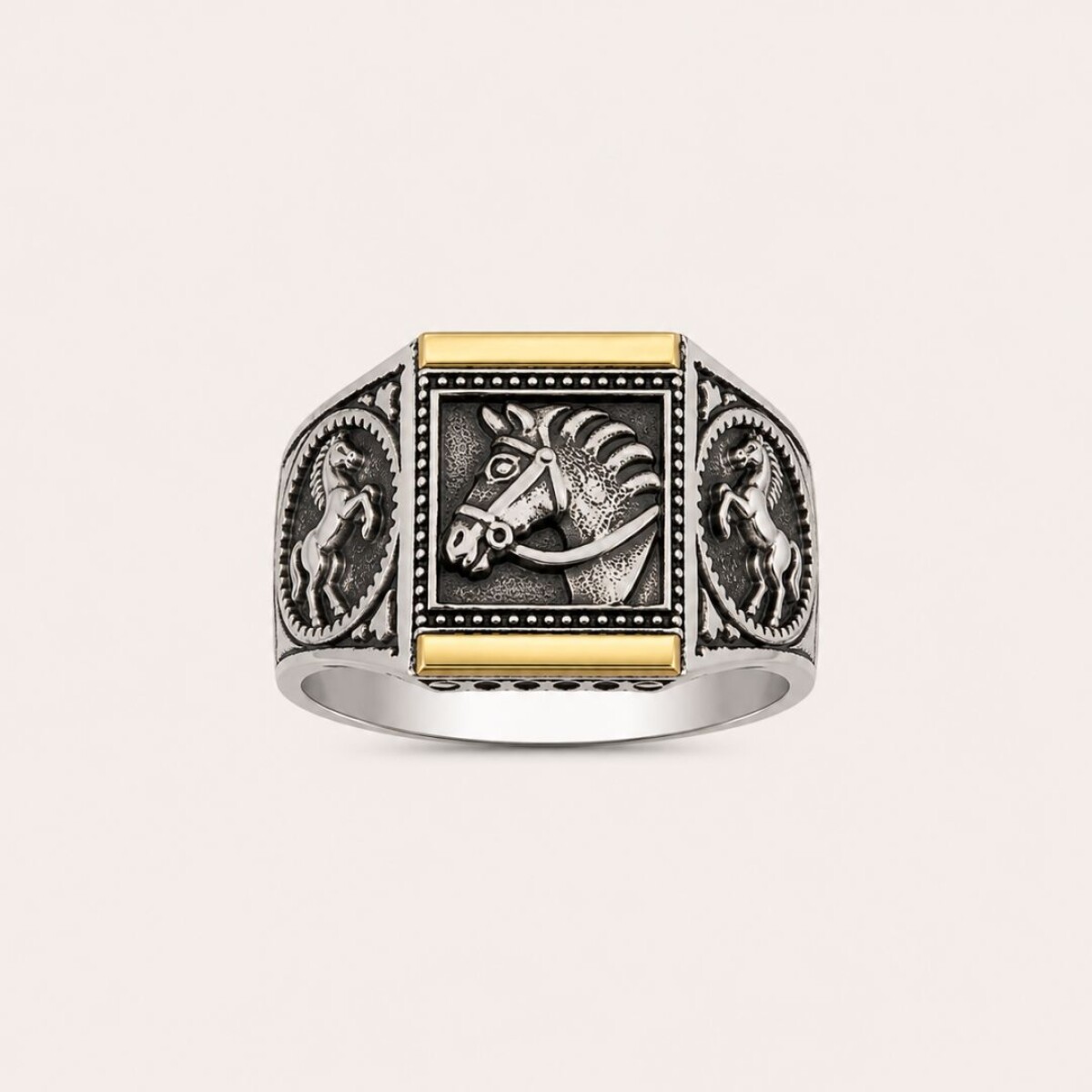 Anillo Horse - Plata y Oro 
