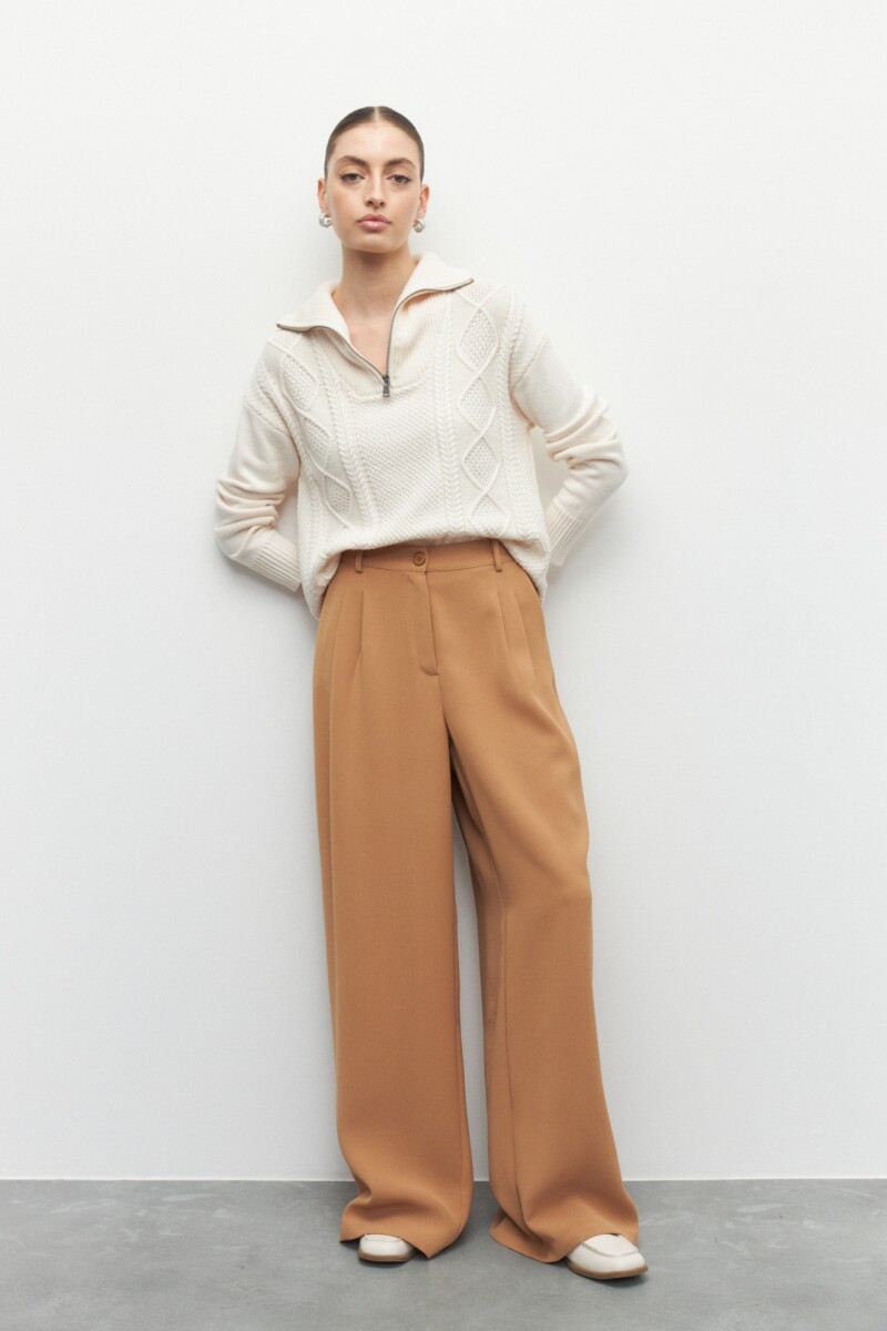 PANTALON POLONE - Almendra 