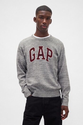 Buzo Logo Gap Hombre B10 Grey Heather
