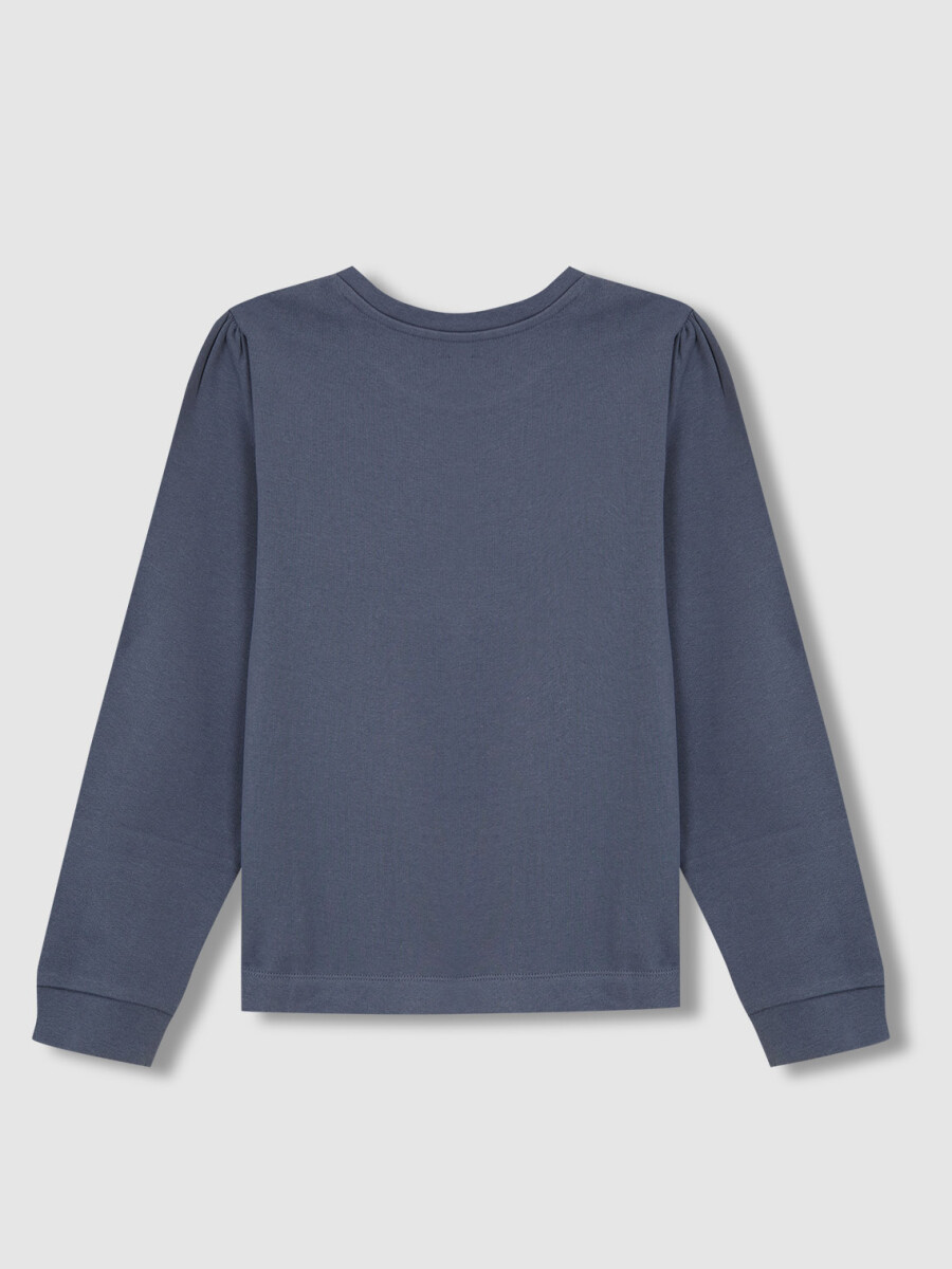 Sudadera Con Estampado Azul Nuevo