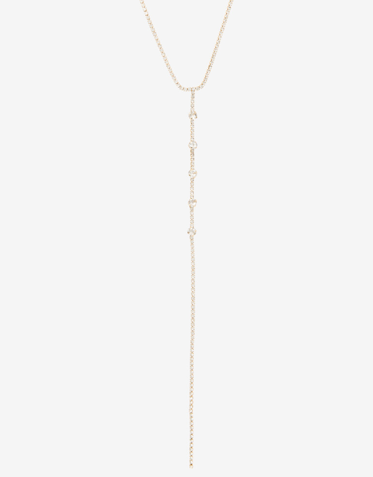 Collares Largos Strass Collar Largo De Strass - Cristal